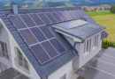 Casa con paneles solares